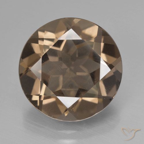 7.86ct Natürlicher Mittel braun Rauchquarz, Runden, VVS-VS