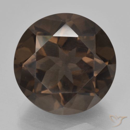 8.09ct Natürlicher tiefbraun Rauchquarz, Runden, VVS-VS