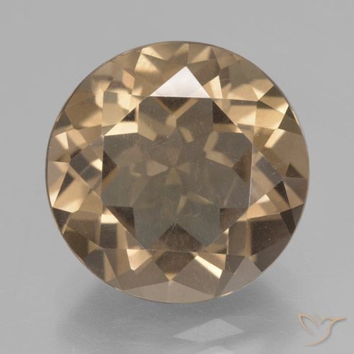 6.75ct Natürlicher Helles Erdbraun Rauchquarz, Runden, VVS-VS