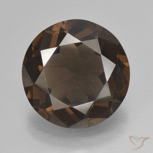 5.46ct Natürlicher Mittel braun Rauchquarz, Runden, VVS-VS