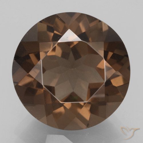 8.95ct Natürlicher Hickory Braun Rauchquarz, Runden, VS