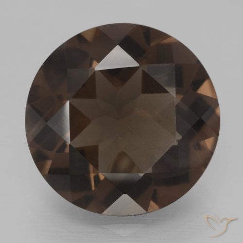 7.20ct Natürlicher Umbrabraun Rauchquarz, Runden, VVS-VS