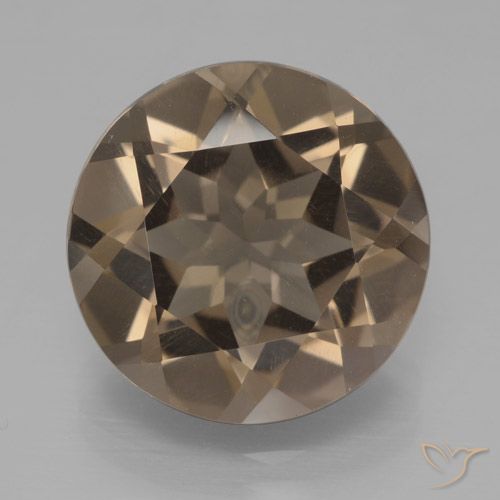 7.86ct Natürlicher Hickory Braun Rauchquarz, Runden, VVS-VS