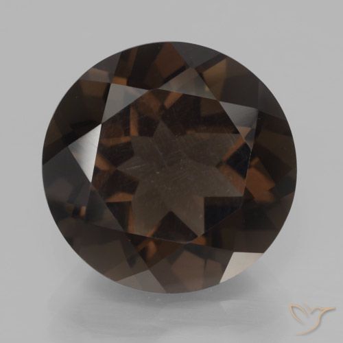 8.32ct Natürlicher Tiefes Schokoladenbraun Rauchquarz, Runden, VVS-VS
