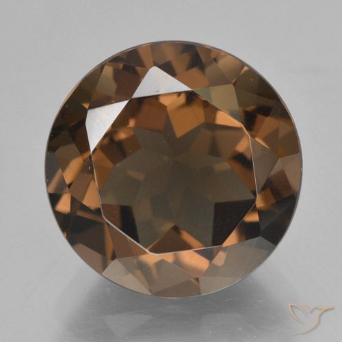 7.69ct Natürlicher Mittel braun Rauchquarz, Runden, VVS-VS
