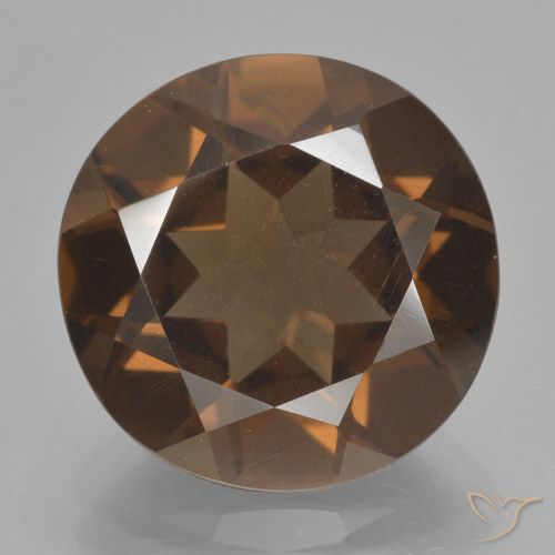 7.45ct Natürlicher Mittel braun Rauchquarz, Runden, VS