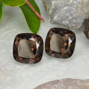 13,21 ct natürliche brauner Rauchquarz-Edelsteine, Kissenschliff, VVS-VS
