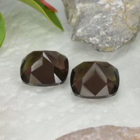 13,21 ct natürliche brauner Rauchquarz-Edelsteine, Kissenschliff, VVS-VS