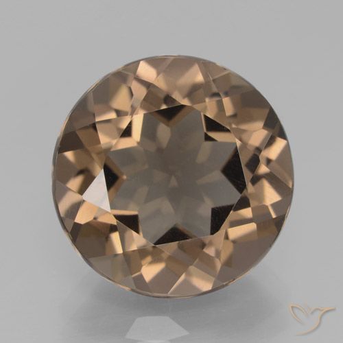 8.47ct Natürlicher Mittel braun Rauchquarz, Runden, VVS-VS