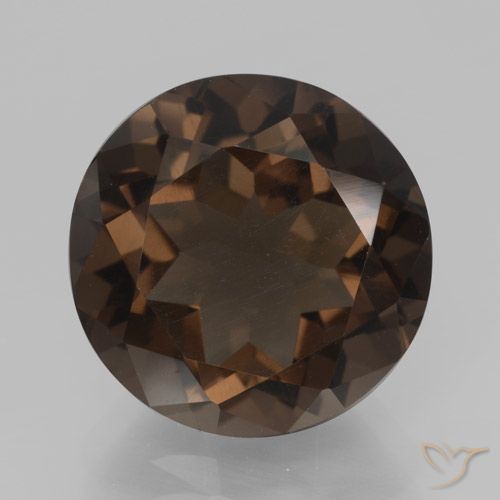 7.58ct Natürlicher Mittel braun Rauchquarz, Runden, VVS-VS