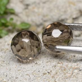 2.94 ct natürliche Hickory Braun Rauchquarz-Edelsteine, Kugel / Ball, Transparent