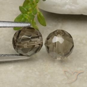 2.91 ct natürliche Schwarz Braun Rauchquarz-Edelsteine, Kugel / Ball, Transparent