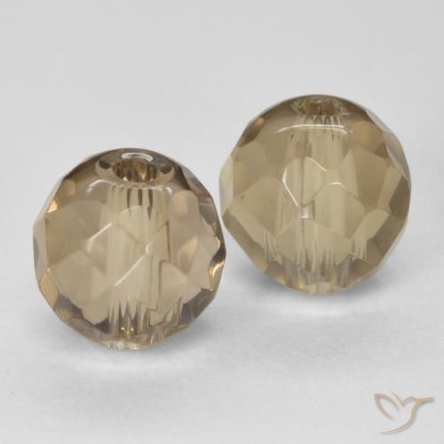 2.95 ct natürliche Medium Light-Brown Rauchquarz-Edelsteine, Kugel / Ball, Transparent
