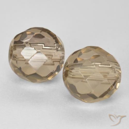 2.95 ct natürliche Medium Light-Brown Rauchquarz-Edelsteine, Kugel / Ball, Transparent