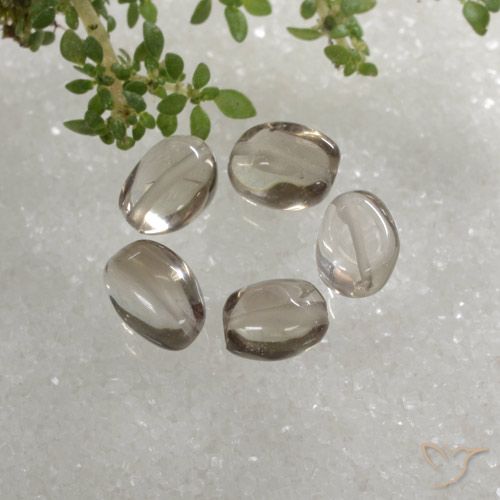 5.23ctw Natürlicher Sehr helles Braun Rauchquarz, Oval, Transparent