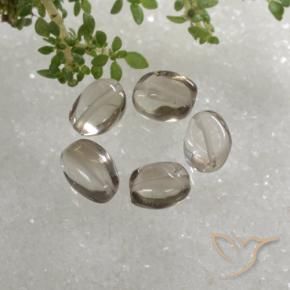 5.23 ct natürliche Sehr helles Braun Rauchquarz-Edelsteine, Oval, Transparent