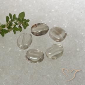 4.70 ct natürliche Sehr helles Braun Rauchquarz-Edelsteine, Oval, Transparent