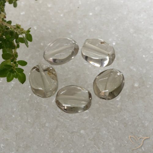 5.89ctw Natürlicher Bräunliches Weiß Rauchquarz, Oval, Transparent