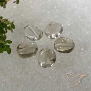 5.89 ct natürliche Bräunliches Weiß Rauchquarz-Edelsteine, Oval, Transparent