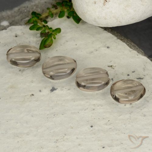 4.62ctw Natürlicher Helles Umbrabraun Rauchquarz, Oval, Transparent