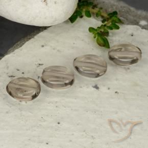 4.62 ct natürliche Helles Umbrabraun Rauchquarz-Edelsteine, Oval, Transparent