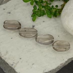 4,06 ct natürliche brauner Rauchquarz-Edelsteine, Oval Schliff, Transparent