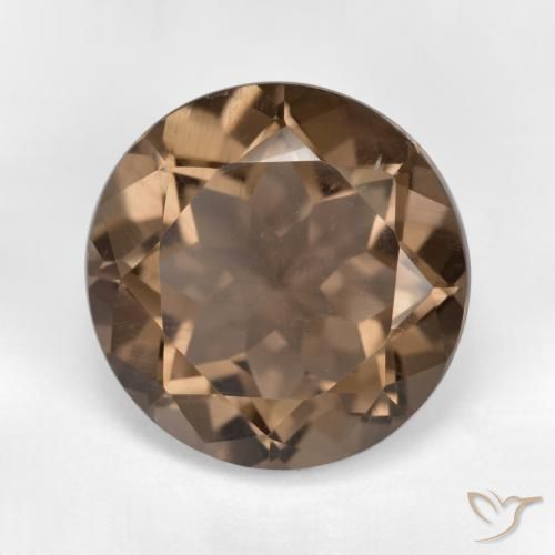 6.76ct Natürlicher Warmes Braun Rauchquarz, Runden, VVS-VS