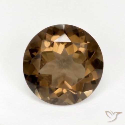 5.27ct Natürlicher Warmes Braun Rauchquarz, Runden, VVS-VS