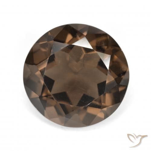 5.68ct Natürlicher Mittel braun Rauchquarz, Runden, VVS