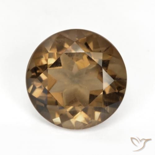 5.58ct Natürlicher Lebkuchen braun Rauchquarz, Runden, VVS