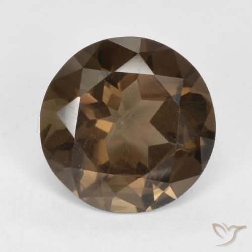 4.94ct Natürlicher Hickory Braun Rauchquarz, Runden, VVS-VS