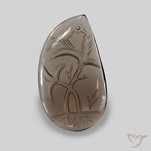 15.17ct Natürlicher Mittel braun Rauchquarz, Herz, Transparent