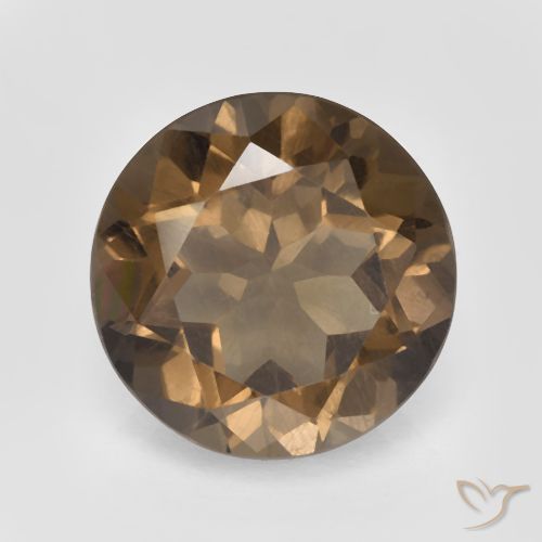 5.45ct Natürlicher Lebkuchen braun Rauchquarz, Runden, VVS-VS