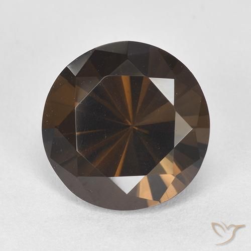 6.38ct Natürlicher rötlich-braun Rauchquarz, Runden, VVS