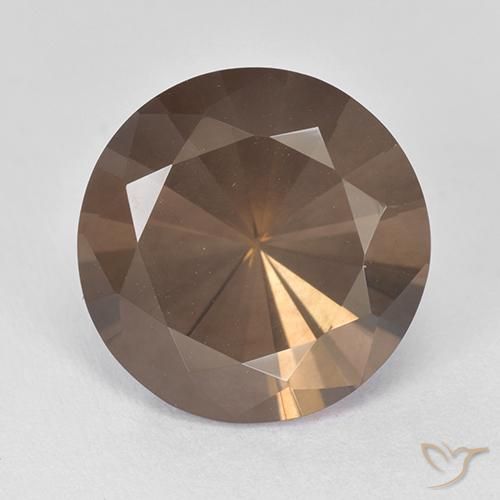 8.18ct Natürlicher Hickory Braun Rauchquarz, Runden, VVS-VS
