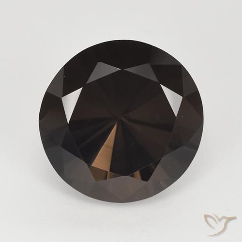 7.10ct Natürlicher Tiefes Schokoladenbraun Rauchquarz, Runden, VVS