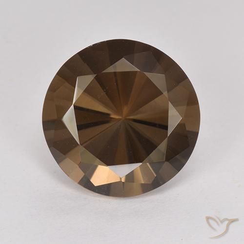 4.89ct Natürlicher Mittel braun Rauchquarz, Runden, VVS