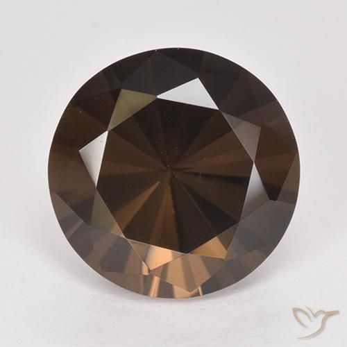 8.35ct Natürlicher Hickory Braun Rauchquarz, Runden, VVS