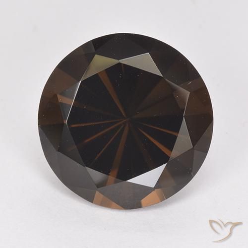 5.99ct Natürlicher Mittel braun Rauchquarz, Runden, VVS-VS
