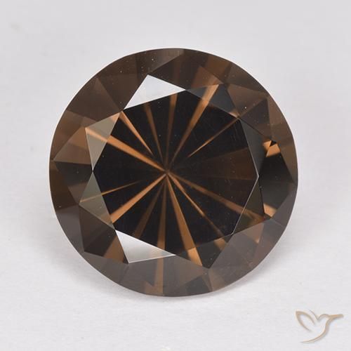 7.01ct Natürlicher Mittel braun Rauchquarz, Runden, VVS-VS