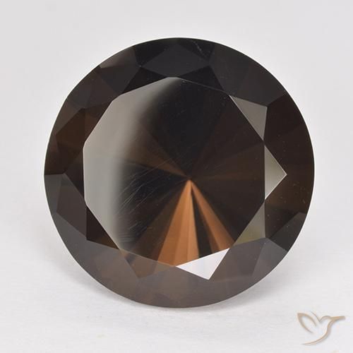 15.17ct Natürlicher Hickory Braun Rauchquarz, Runden, VVS-VS