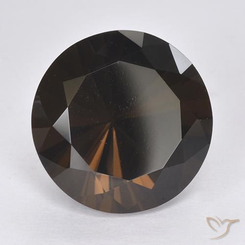 11.87ct Natürlicher Tiefes Schokoladenbraun Rauchquarz, Runden, VVS-VS
