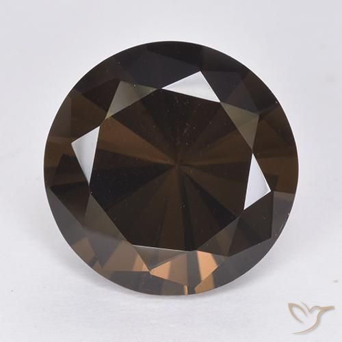 9.78ct Natürlicher dunkelbraun Rauchquarz, Runden, VVS-VS