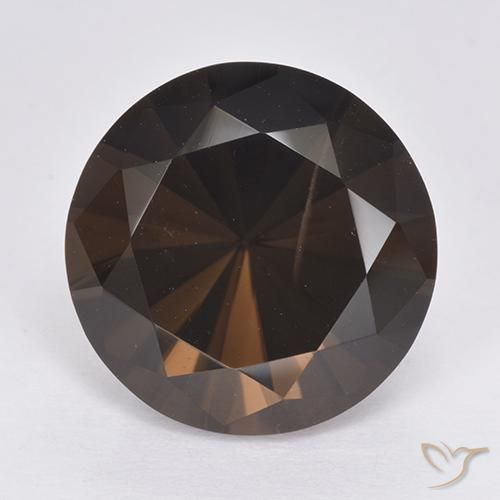 10.91ct Natürlicher tiefbraun Rauchquarz, Runden, VS