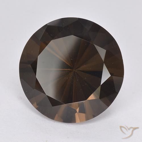10.15ct Natürlicher dunkelbraun Rauchquarz, Runden, VVS-VS