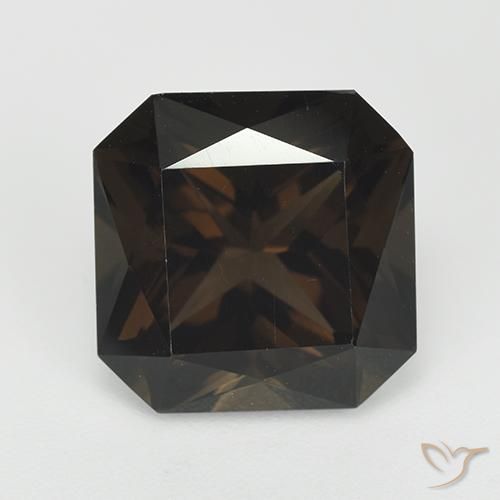 7.38ct Natürlicher Schokoladenbraun Rauchquarz, Smaragdschliff, VVS