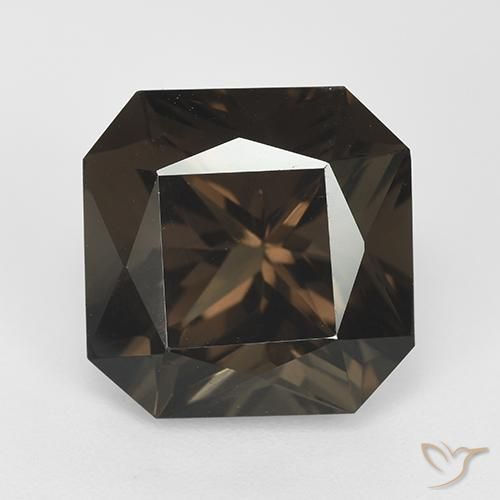 8.46ct Natürlicher Umbrabraun Rauchquarz, Smaragdschliff, VVS-VS