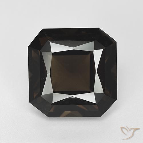 8.68ct Natürlicher Schokoladenbraun Rauchquarz, Smaragdschliff, VVS