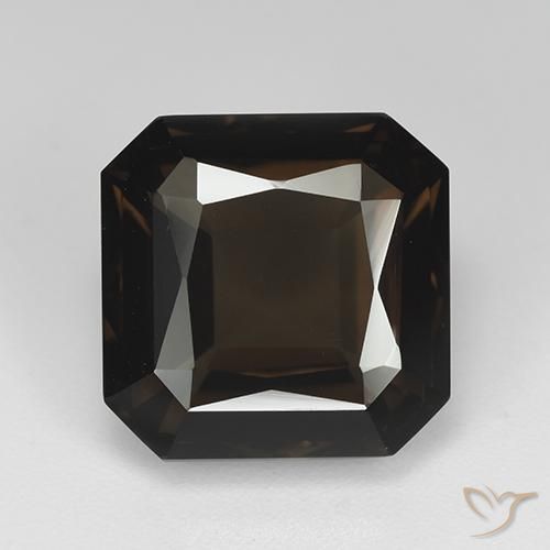 9.00ct Natürlicher Schokoladenbraun Rauchquarz, Smaragdschliff, VVS