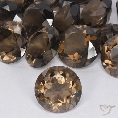 10.19ct Natürlicher Warmes Braun Rauchquarz, Runden, VVS-VS